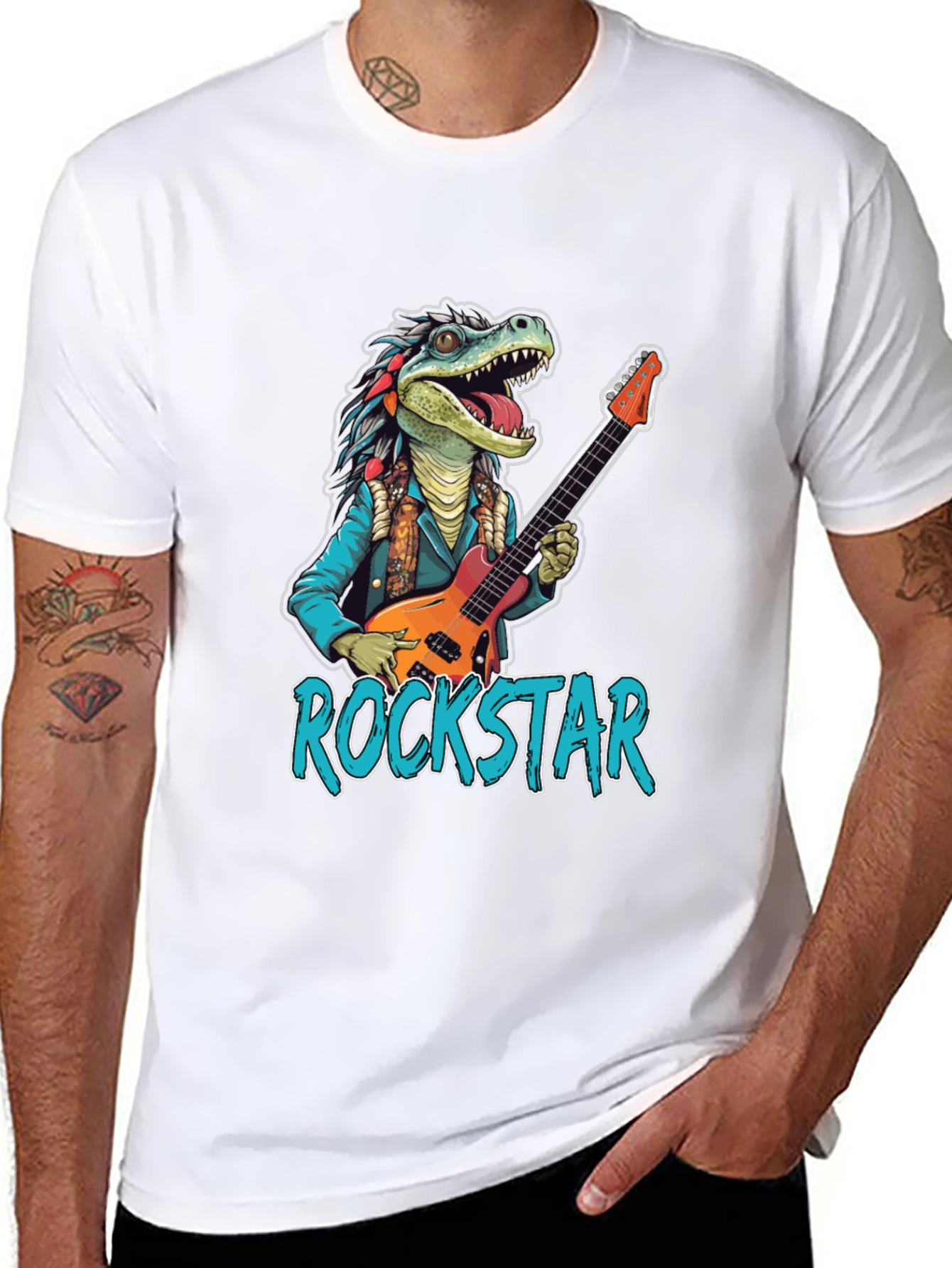 Rockstar Dinosaur Graphic Tee