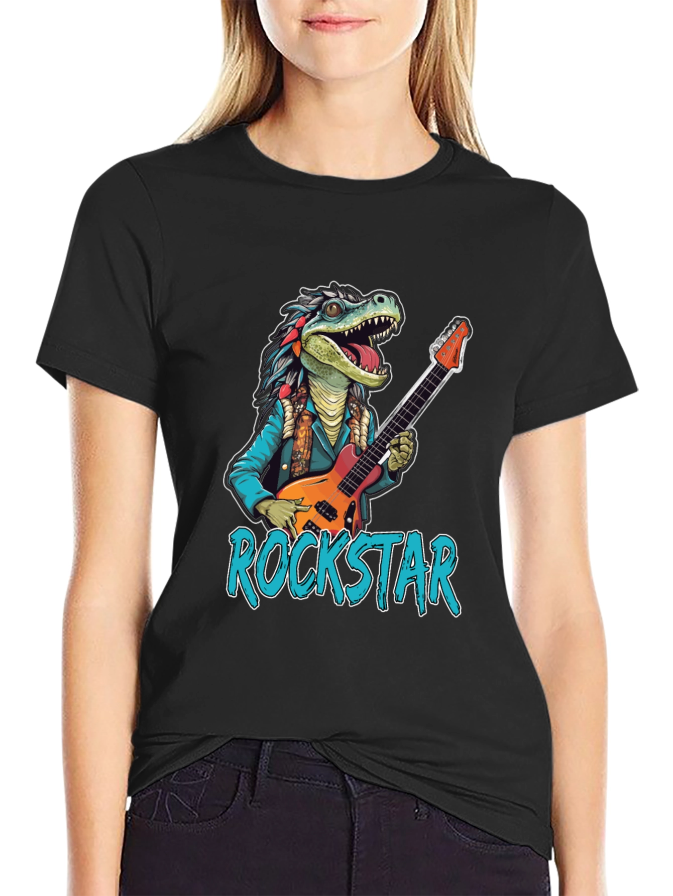 Rockstar Dinosaur Graphic Tee