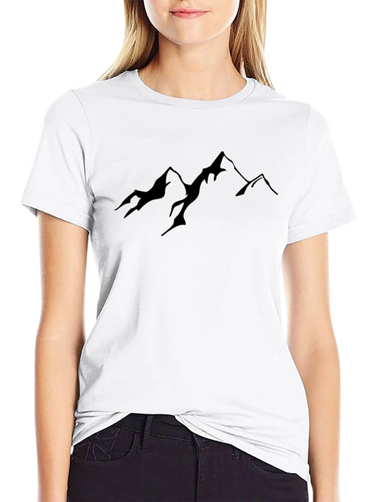 Mountain Peaks Graphic Black T-Shirt
