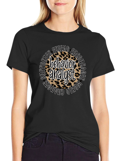 Behavior Analyst Leopard Print T-Shirt