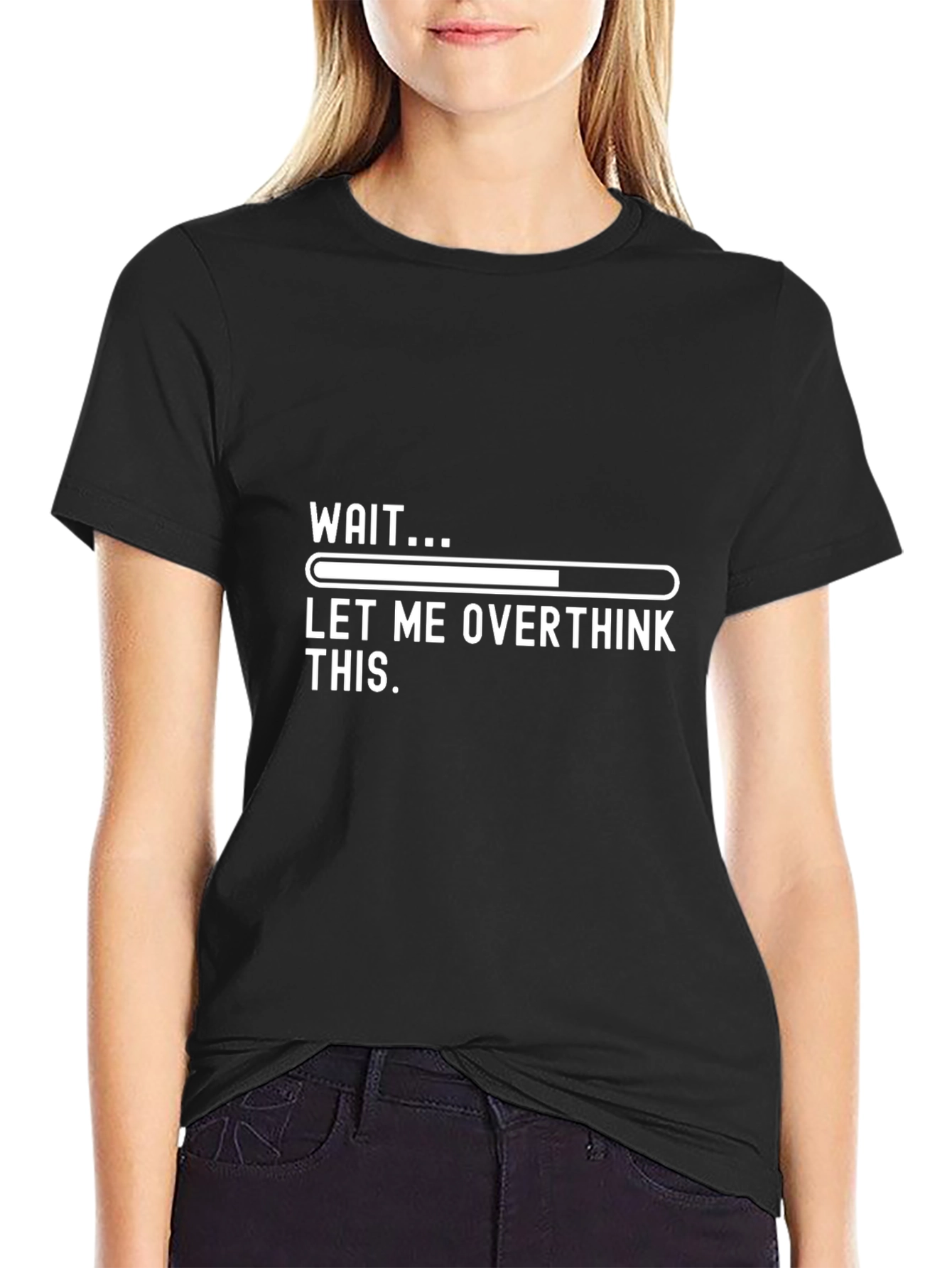 Funny Overthinking Loading Bar Graphic Tee