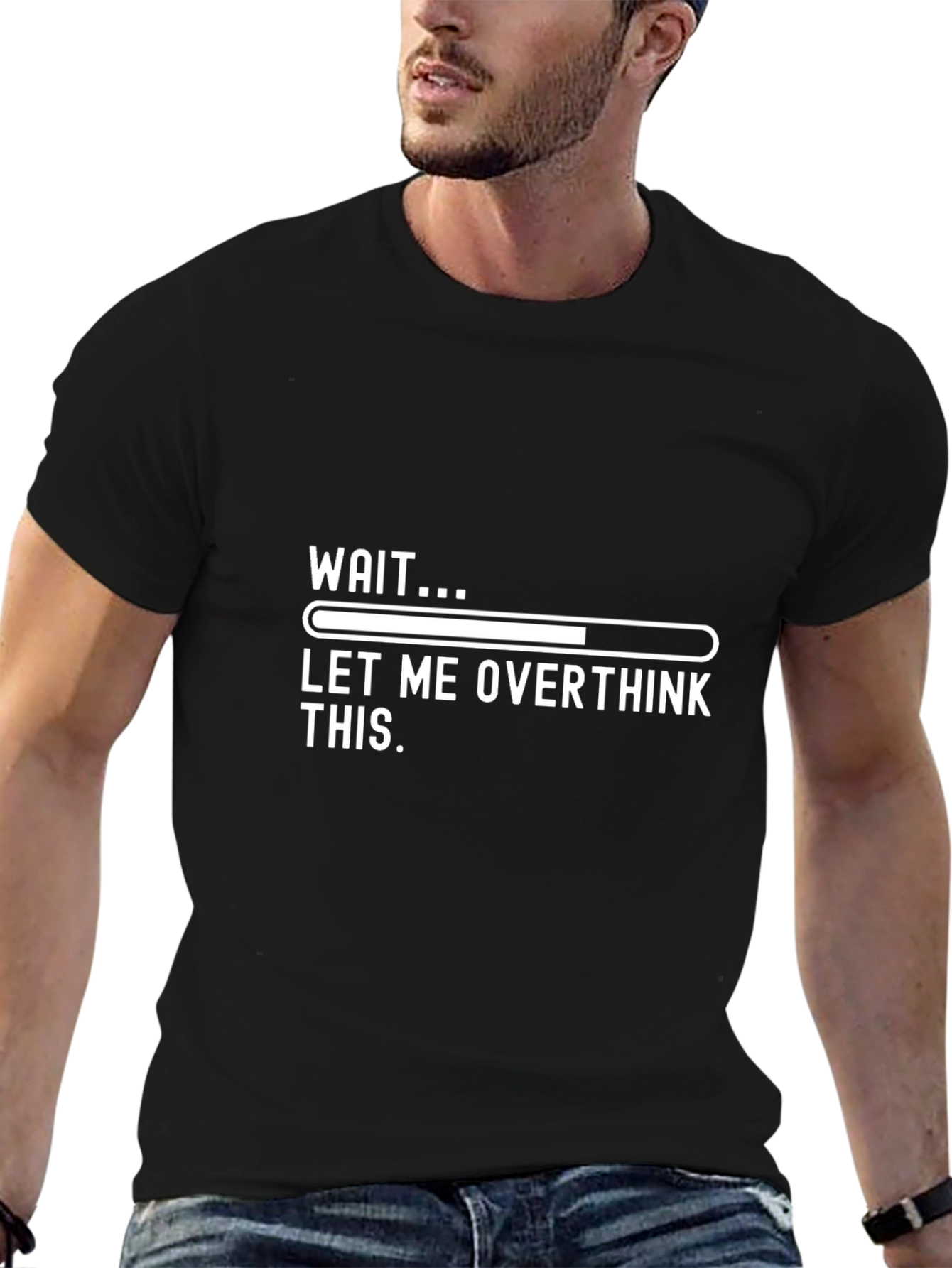 Funny Overthinking Loading Bar Graphic Tee