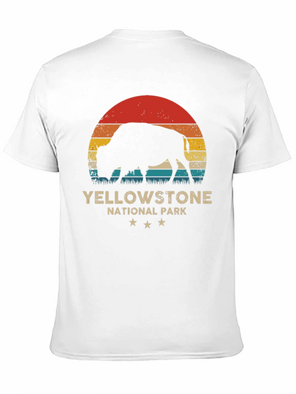 Yellowstone National Park Retro Bison T-Shirt