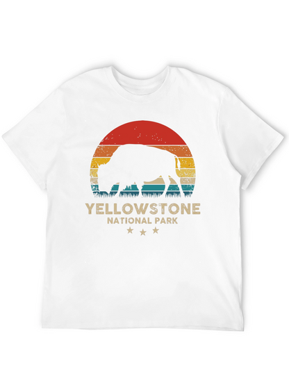 Yellowstone National Park Retro Bison T-Shirt