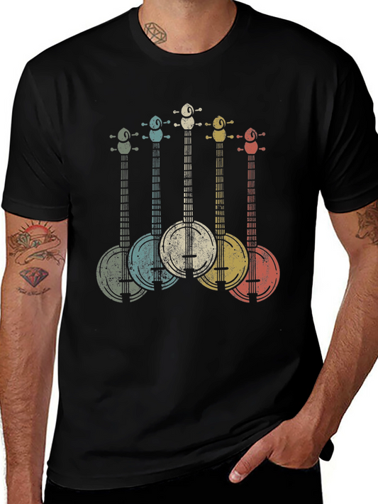 Vintage Banjo Music T-Shirt - Retro Musical Instrument Tee