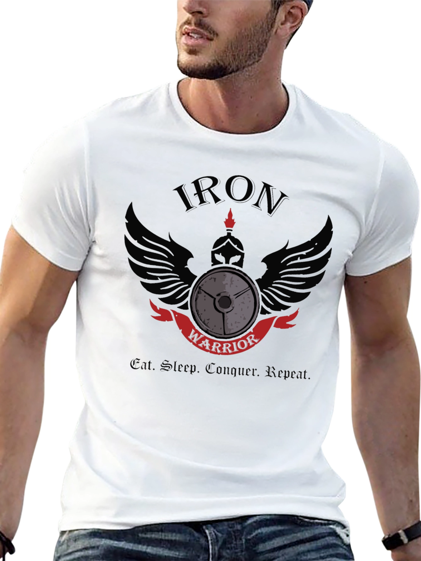 Iron Warrior Graphic T-Shirt - Gym Motivation Apparel