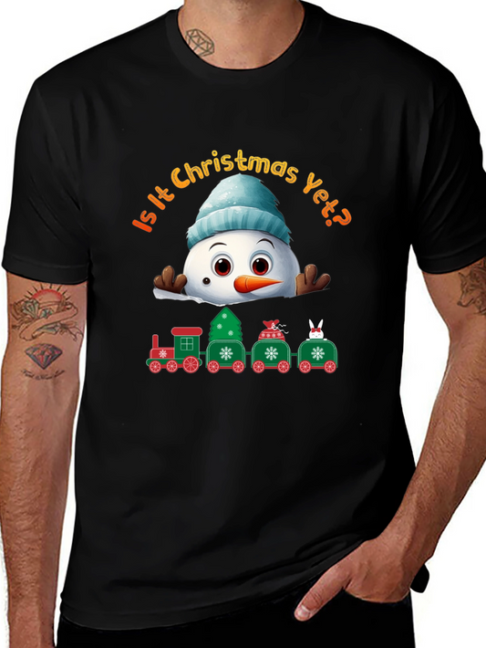 Christmas Snowman Train T-Shirt