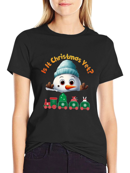 Christmas Snowman Train T-Shirt