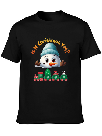 Christmas Snowman Train T-Shirt