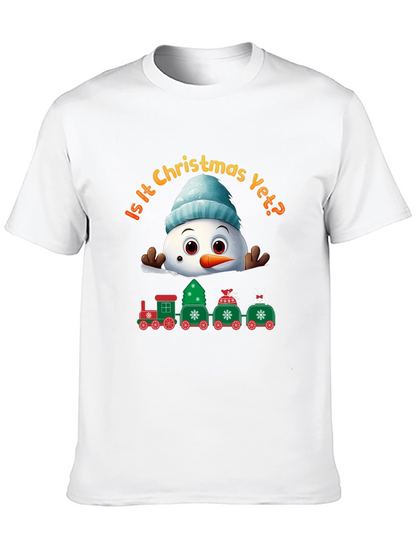 Christmas Snowman Train T-Shirt