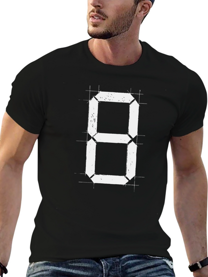 Digital Eight Graphic Tee - Black