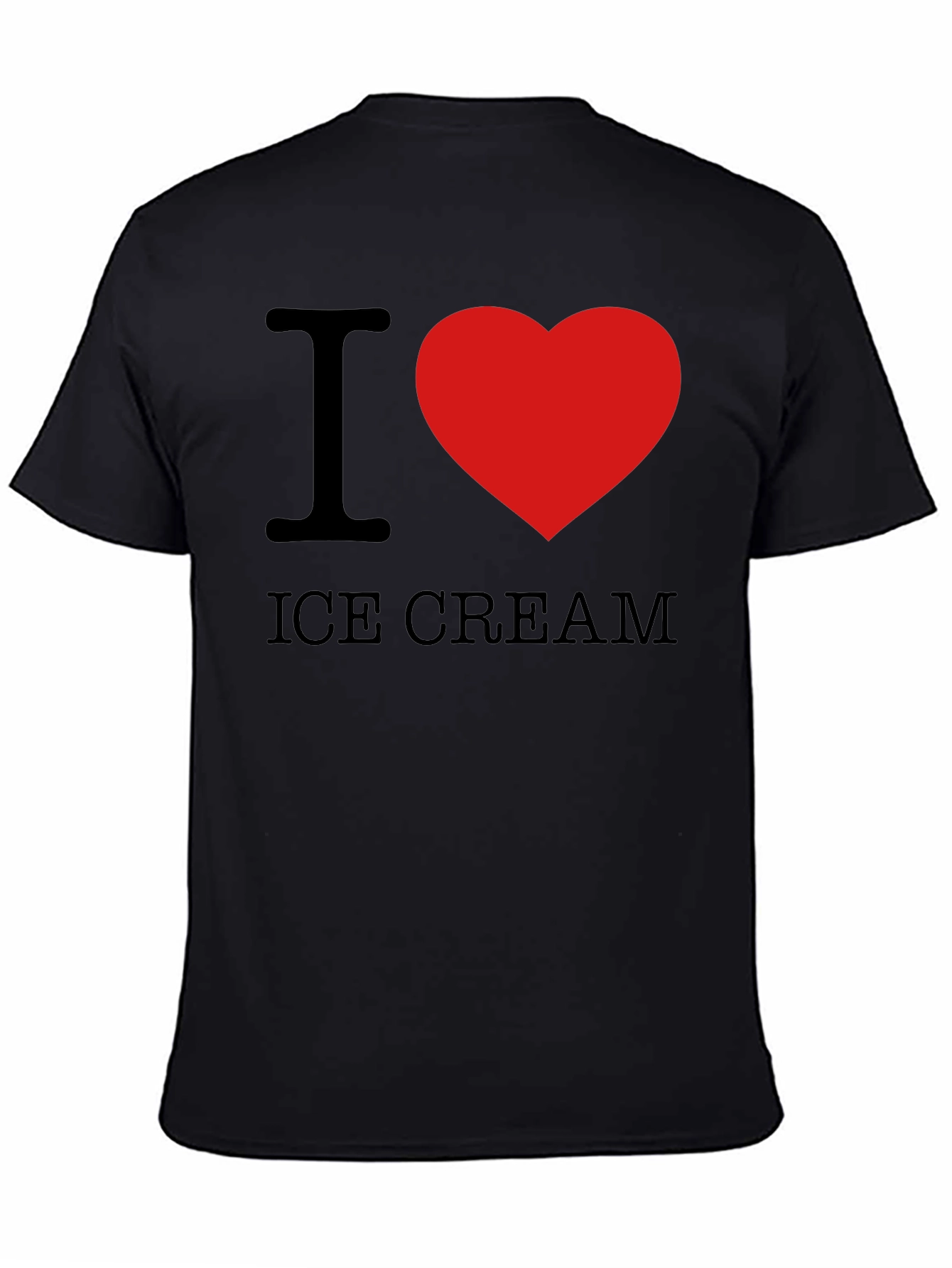 I Heart Ice Cream Black T-Shirt