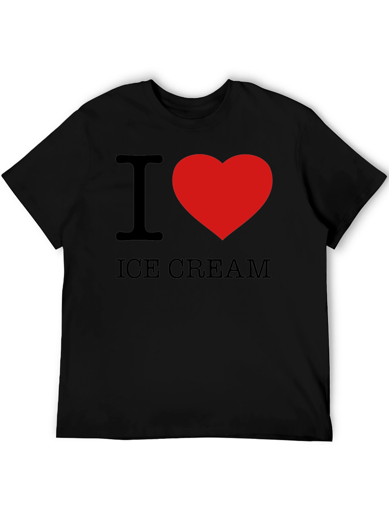 I Heart Ice Cream Black T-Shirt