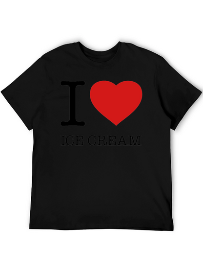 I Heart Ice Cream Black T-Shirt