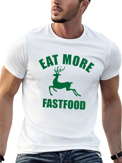 Eat More Fastfood Deer Graphic Tee