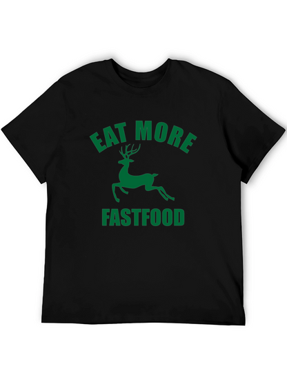 Eat More Fastfood Deer Graphic Tee