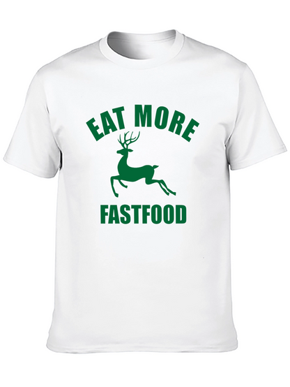 Eat More Fastfood Deer Graphic Tee