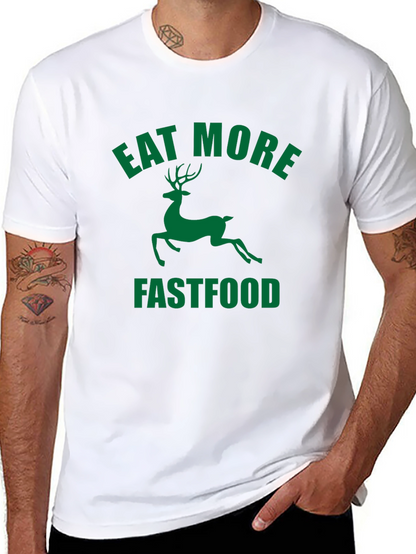 Eat More Fastfood Deer Graphic Tee