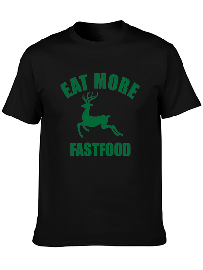 Eat More Fastfood Deer Graphic Tee