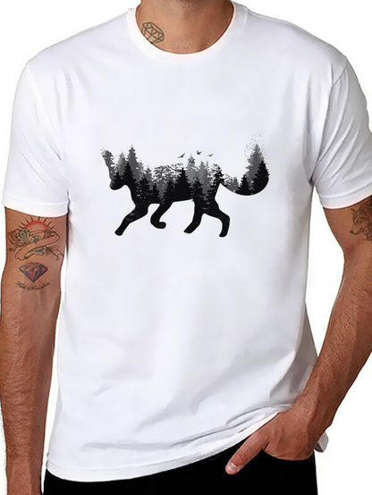 Nature Fox Graphic T-Shirt - Black Unisex Tee