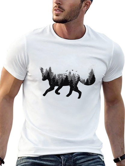 Nature Fox Graphic T-Shirt - Black Unisex Tee
