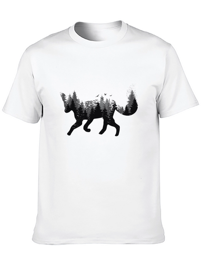 Nature Fox Graphic T-Shirt - Black Unisex Tee