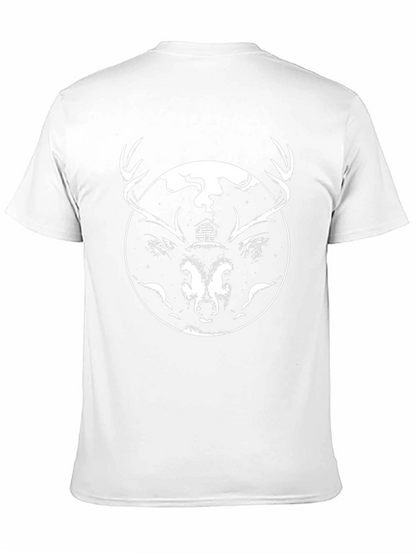 Deer Cabin Graphic Tee - Black