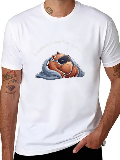 Capybara Power Nap Champion Graphic T-Shirt