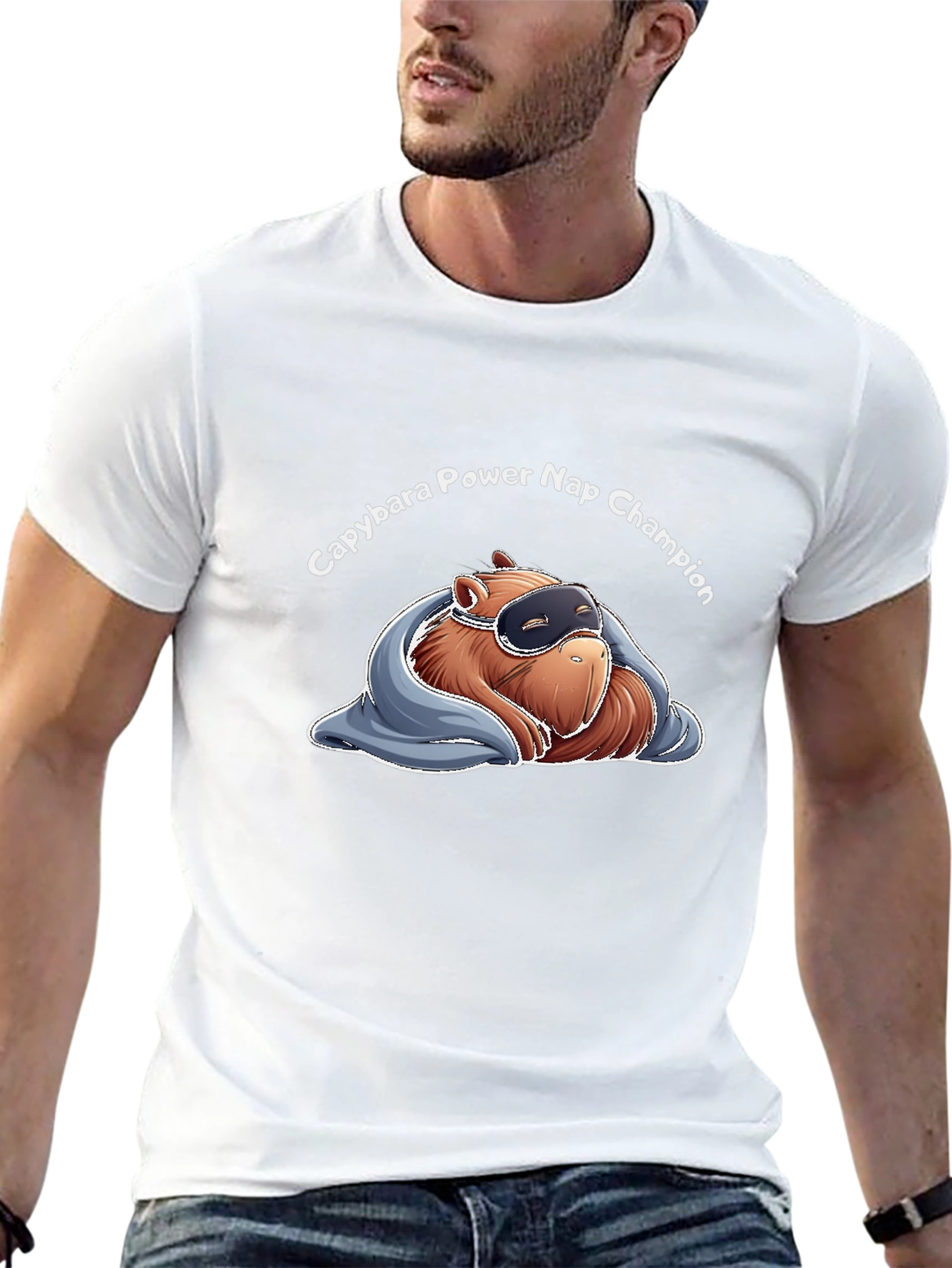 Capybara Power Nap Champion Graphic T-Shirt