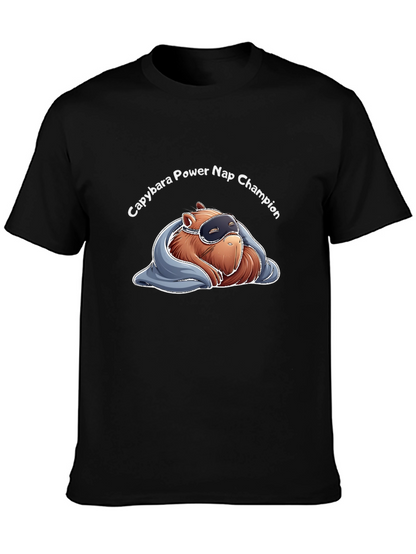 Capybara Power Nap Champion Graphic T-Shirt