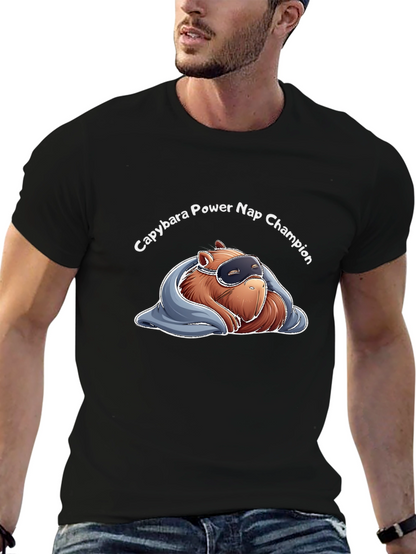 Capybara Power Nap Champion Graphic T-Shirt