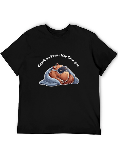 Capybara Power Nap Champion Graphic T-Shirt