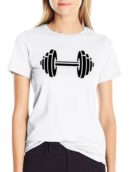 Black Dumbbell Graphic T-Shirt - Gym & Fitness Apparel
