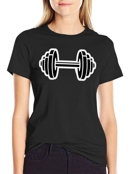 Black Dumbbell Graphic T-Shirt - Gym & Fitness Apparel