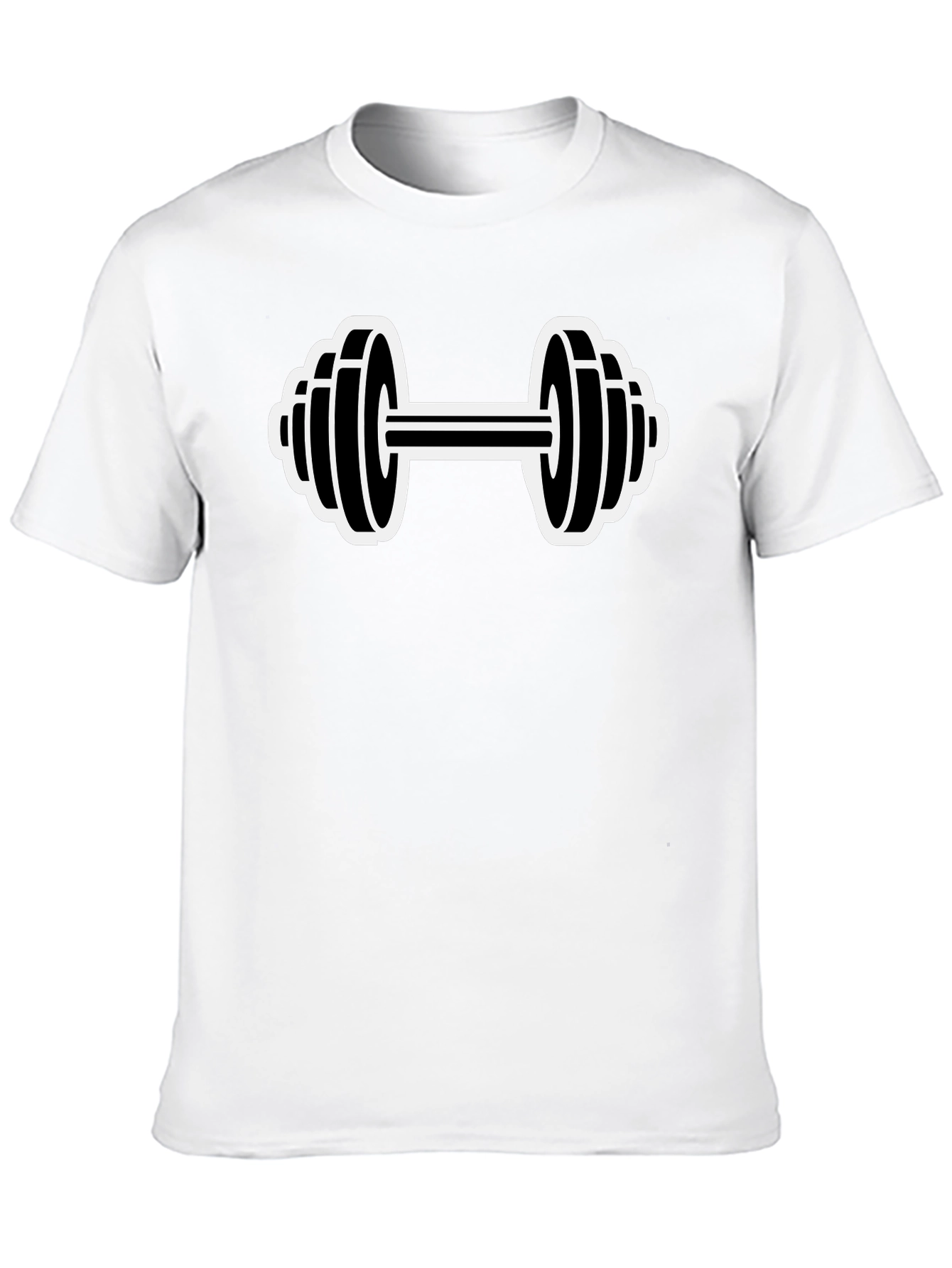 Black Dumbbell Graphic T-Shirt - Gym & Fitness Apparel