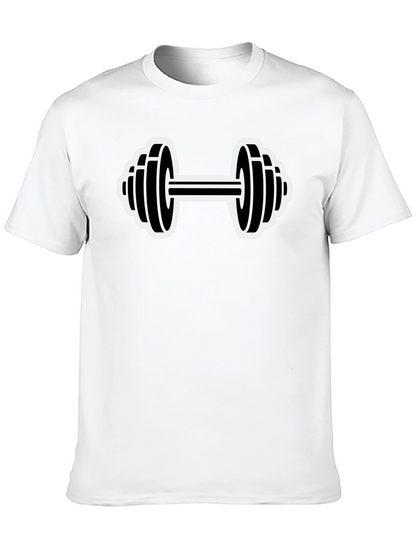 Black Dumbbell Graphic T-Shirt - Gym & Fitness Apparel