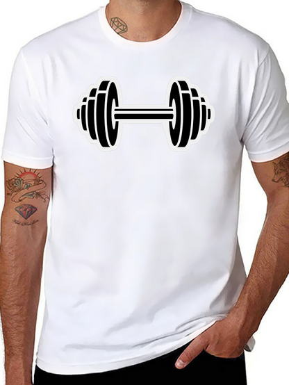 Black Dumbbell Graphic T-Shirt - Gym & Fitness Apparel