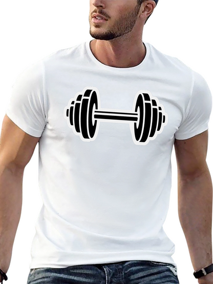 Black Dumbbell Graphic T-Shirt - Gym & Fitness Apparel