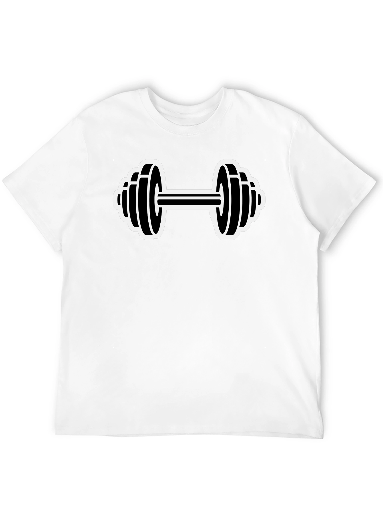 Black Dumbbell Graphic T-Shirt - Gym & Fitness Apparel