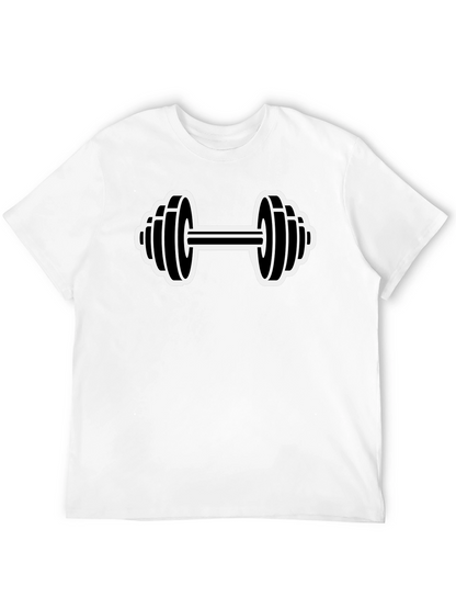 Black Dumbbell Graphic T-Shirt - Gym & Fitness Apparel