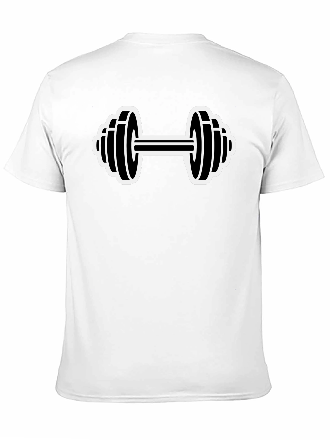 Black Dumbbell Graphic T-Shirt - Gym & Fitness Apparel
