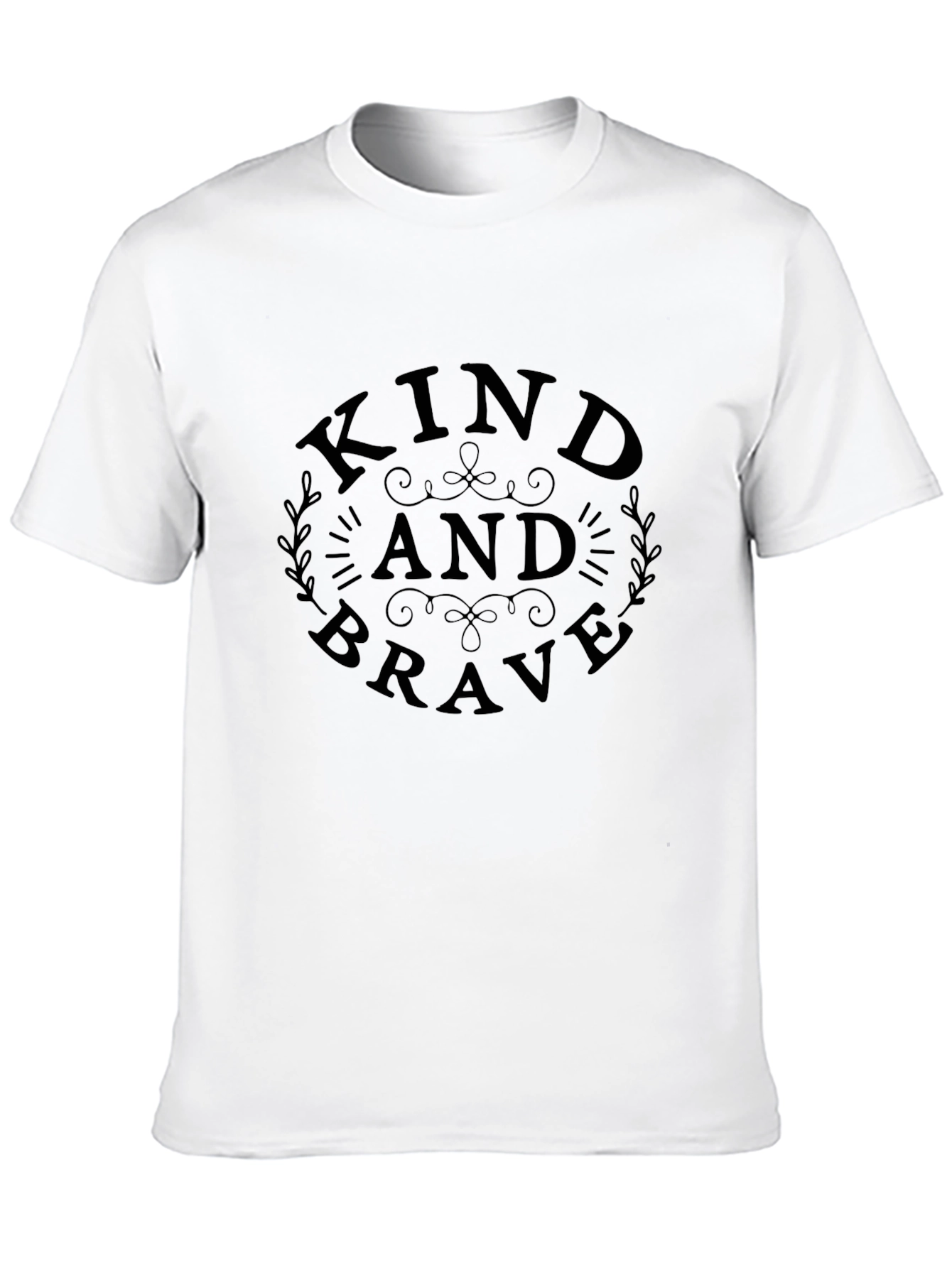 Kind and Brave Black Graphic Tee