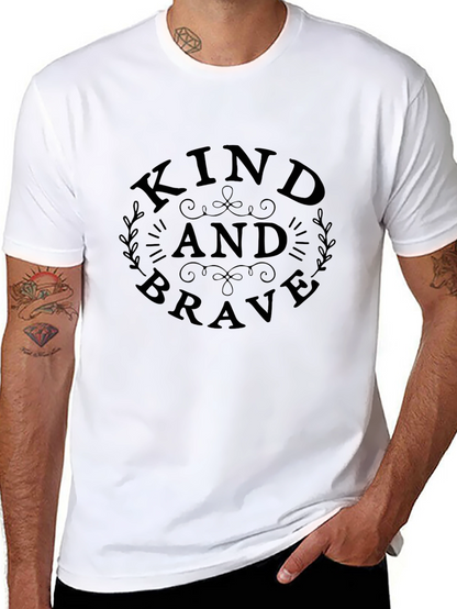 Kind and Brave Black Graphic Tee
