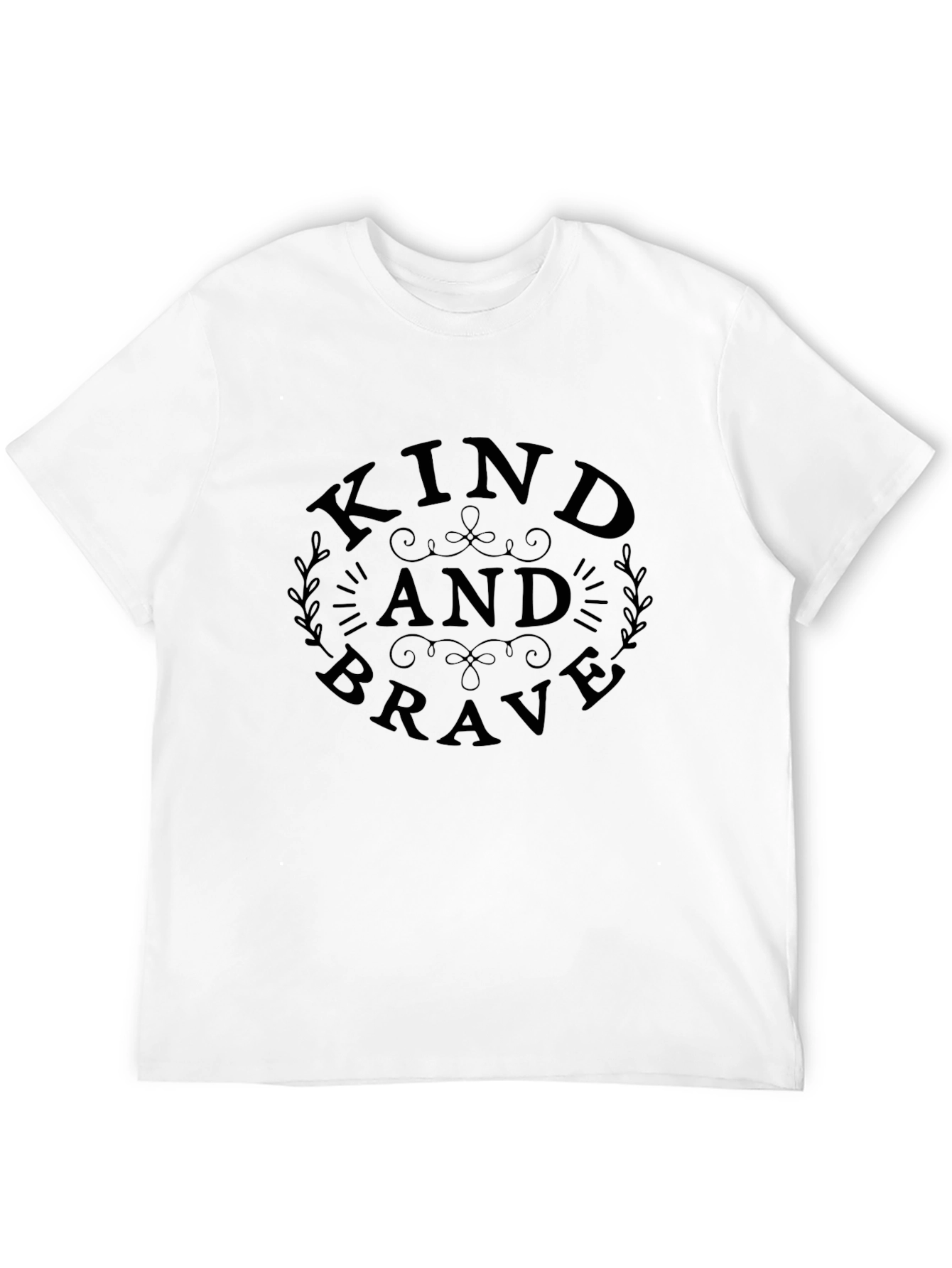 Kind and Brave Black Graphic Tee