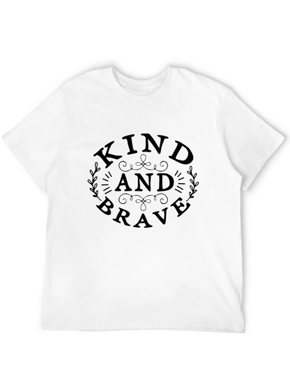 Kind and Brave Black Graphic Tee