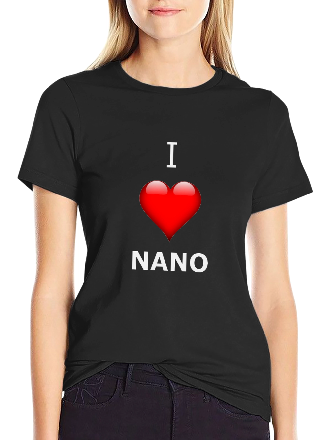 I Love Nano T-Shirt - Black Cotton Blend