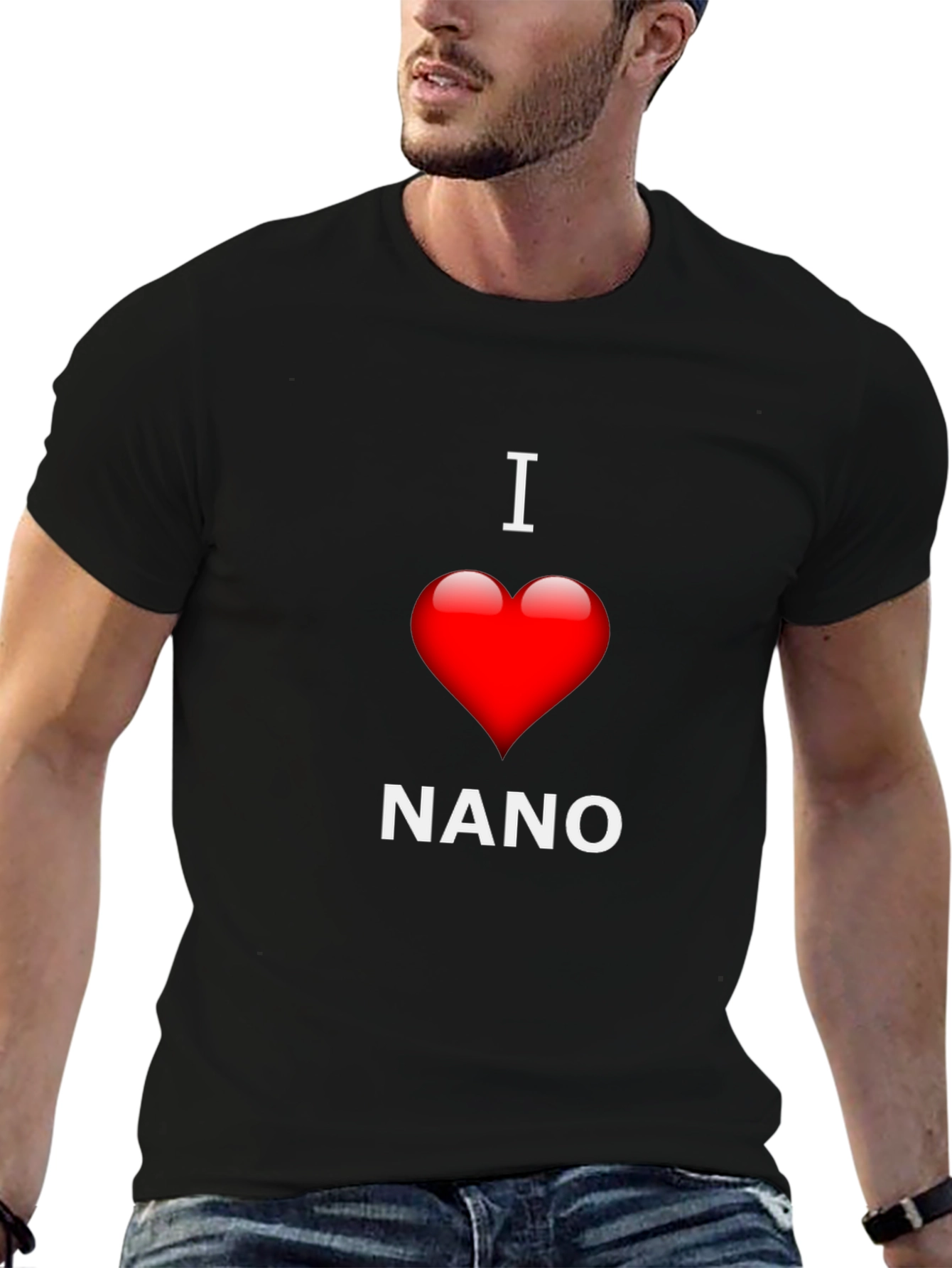I Love Nano T-Shirt - Black Cotton Blend
