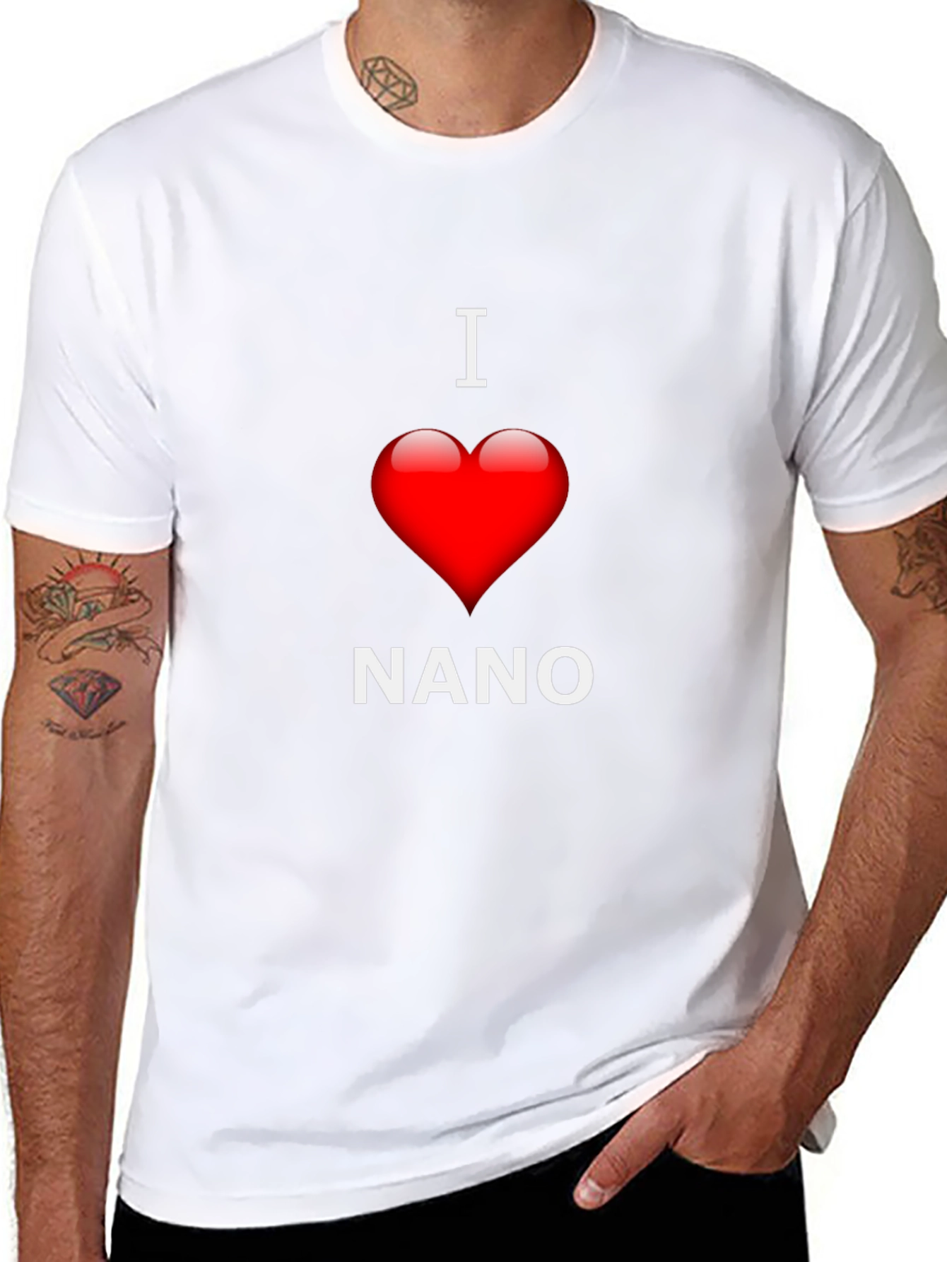 I Love Nano T-Shirt - Black Cotton Blend