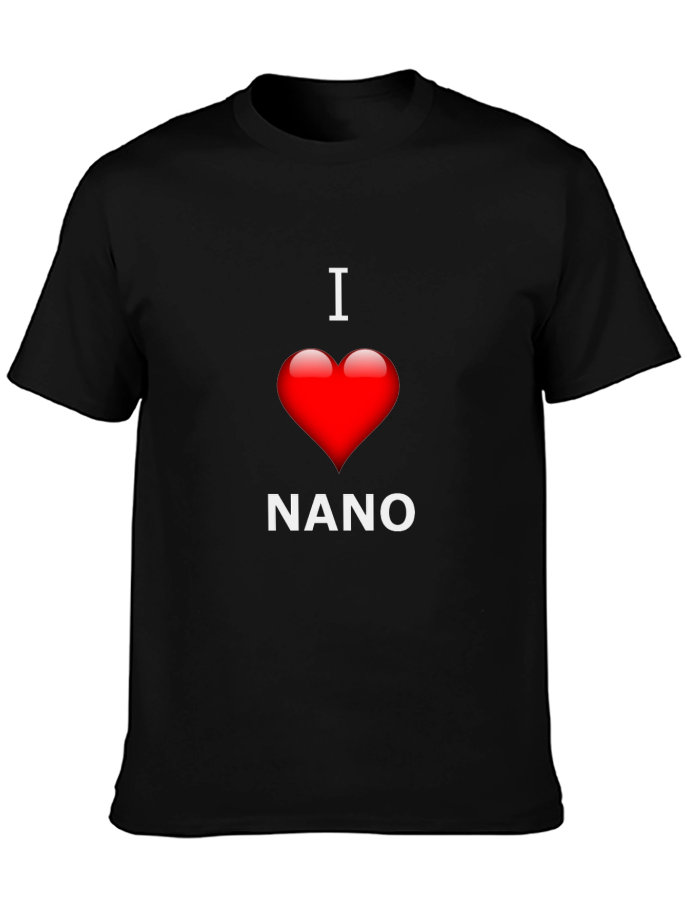 I Love Nano T-Shirt - Black Cotton Blend