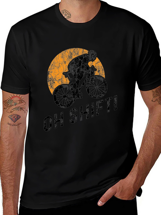 Oh Shift! Cycling T-Shirt - Sporty Graphic Tee